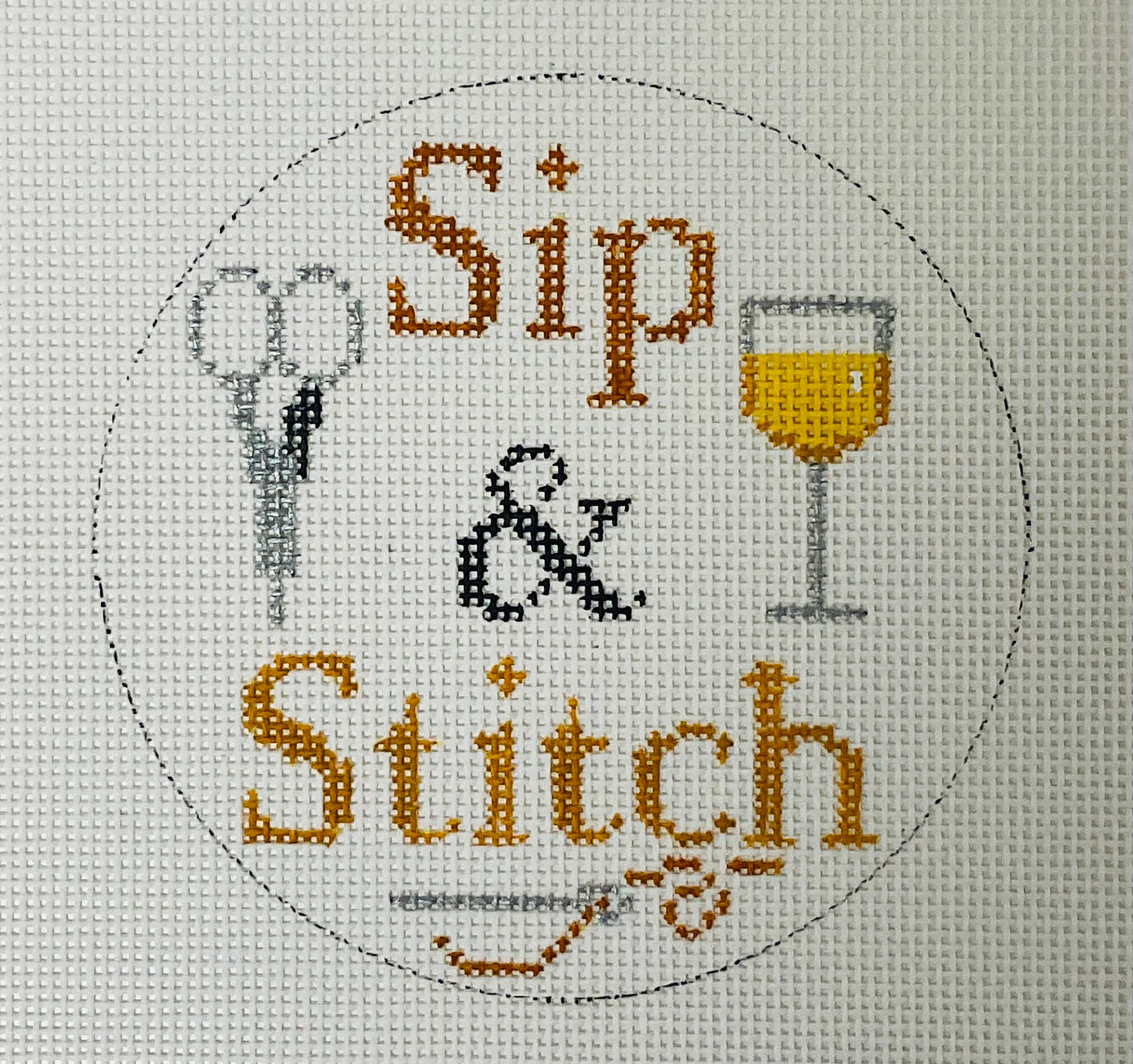 Sip and Stitch White