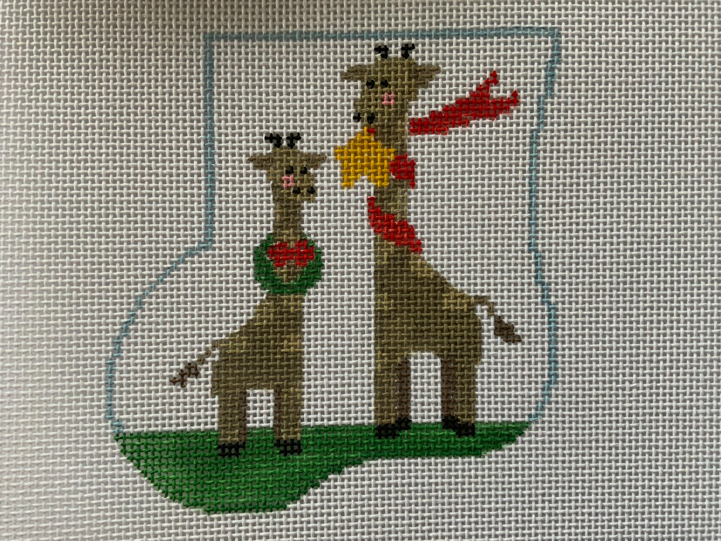 Mini Sock Two Giraffes with Giraffe Insert