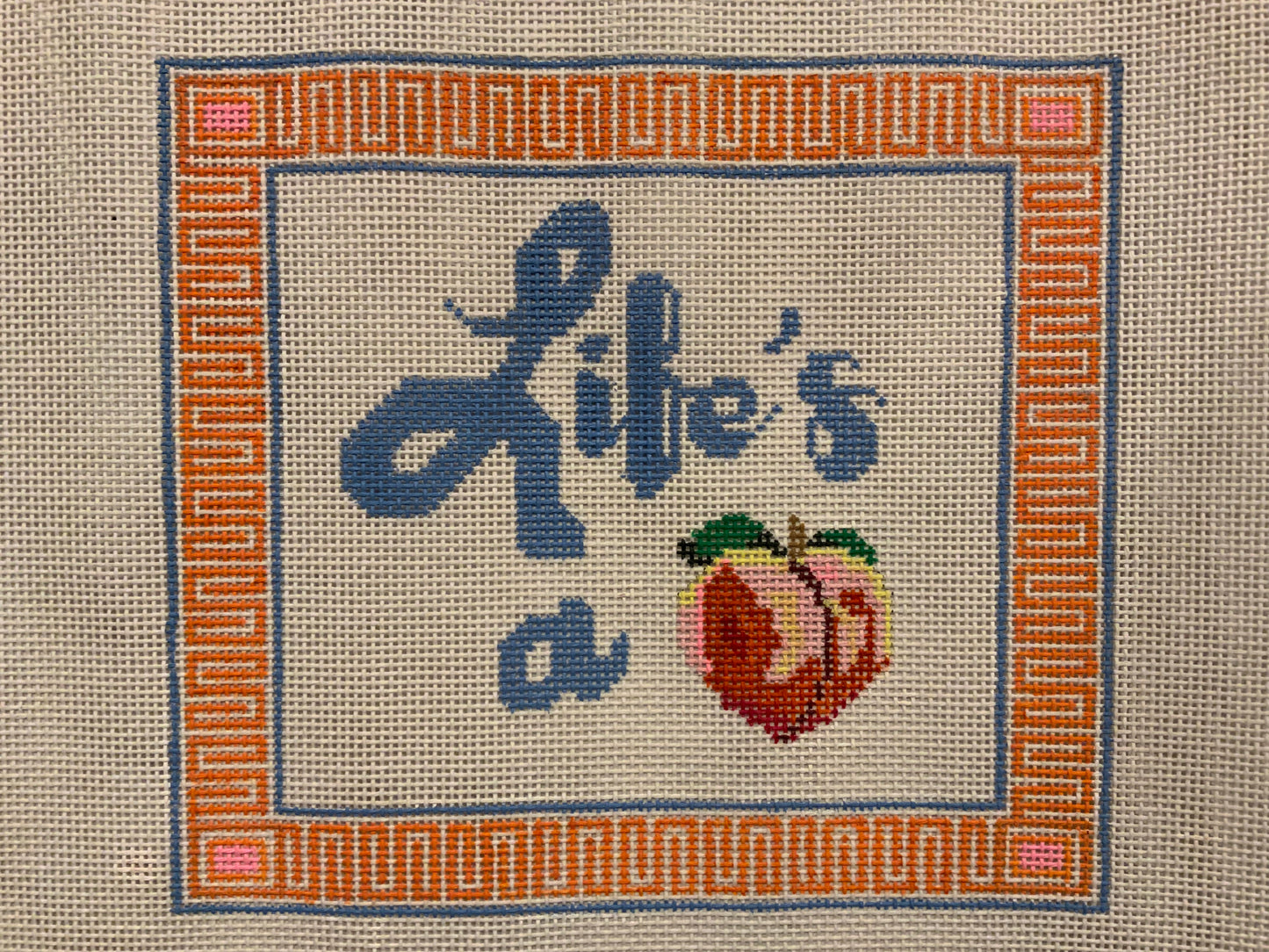Life’s A Peach Needlepoint Canvas