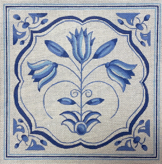 Tulips Blue and White