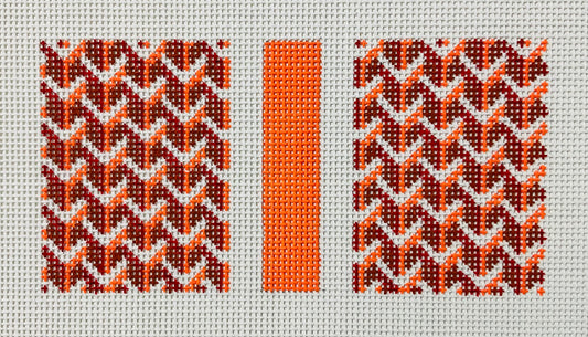 Eyeglass Case Single Y Pattern Orange