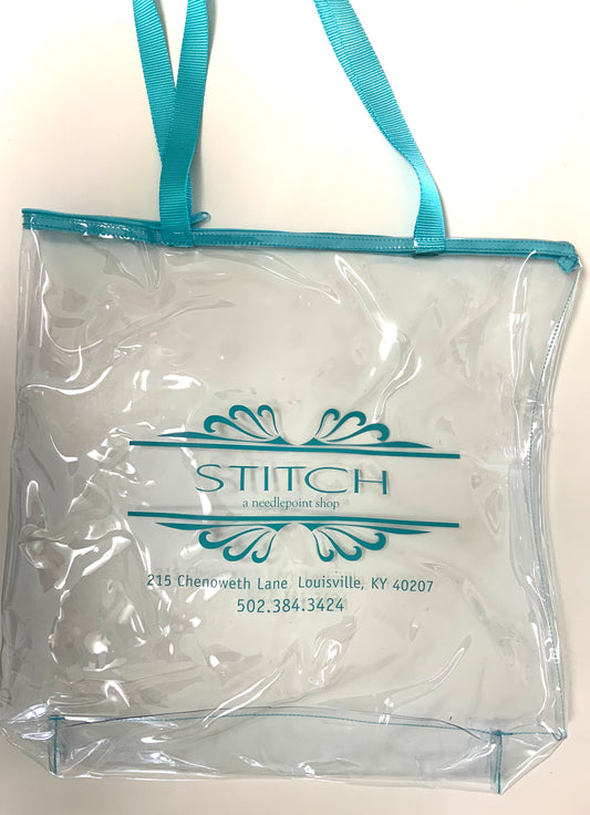 STITCH Clear Vinyl Bag 18” x 20” with Straps