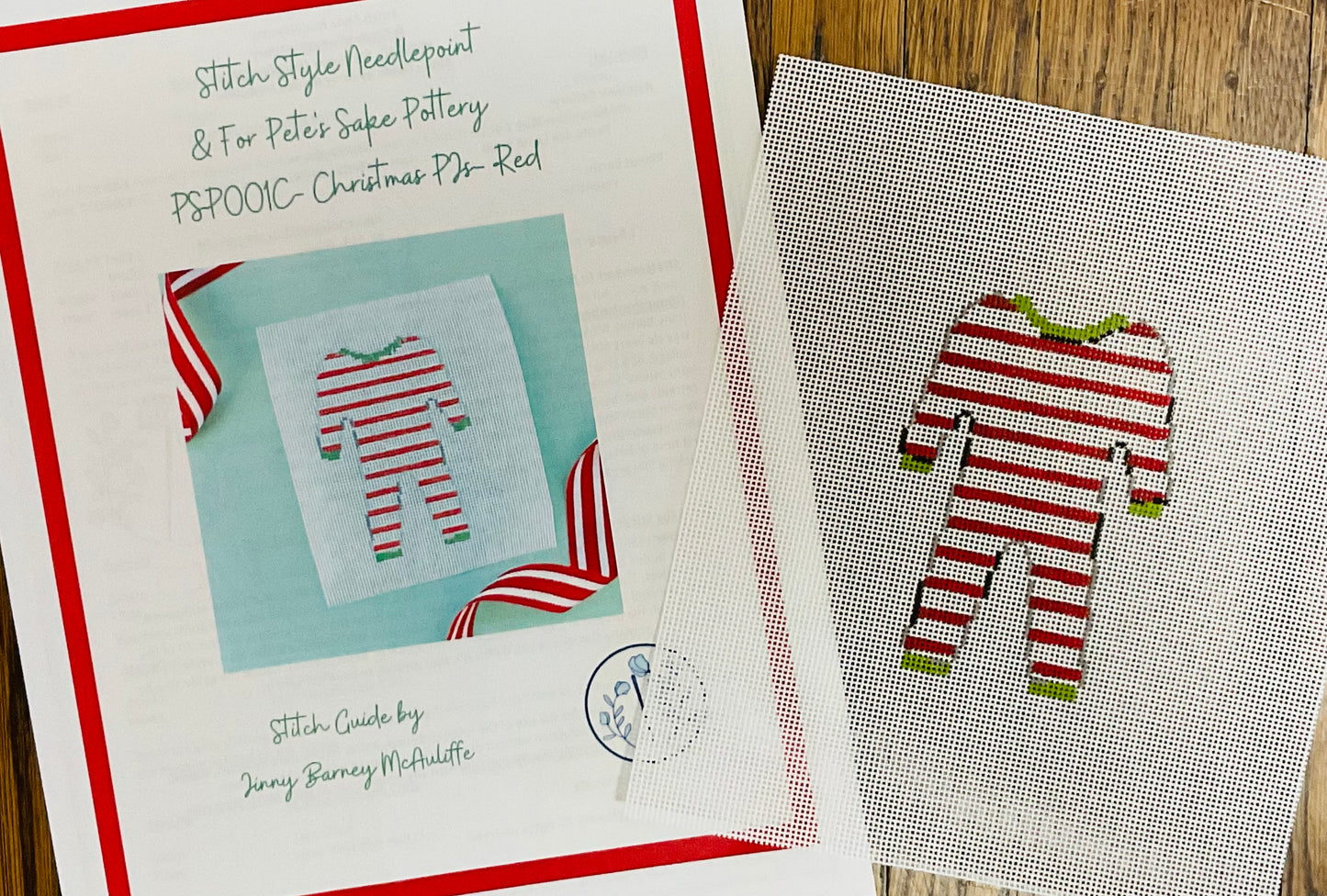 Christmas Pajamas Red with Stitch Guide by Jinny Barney McAuliffe