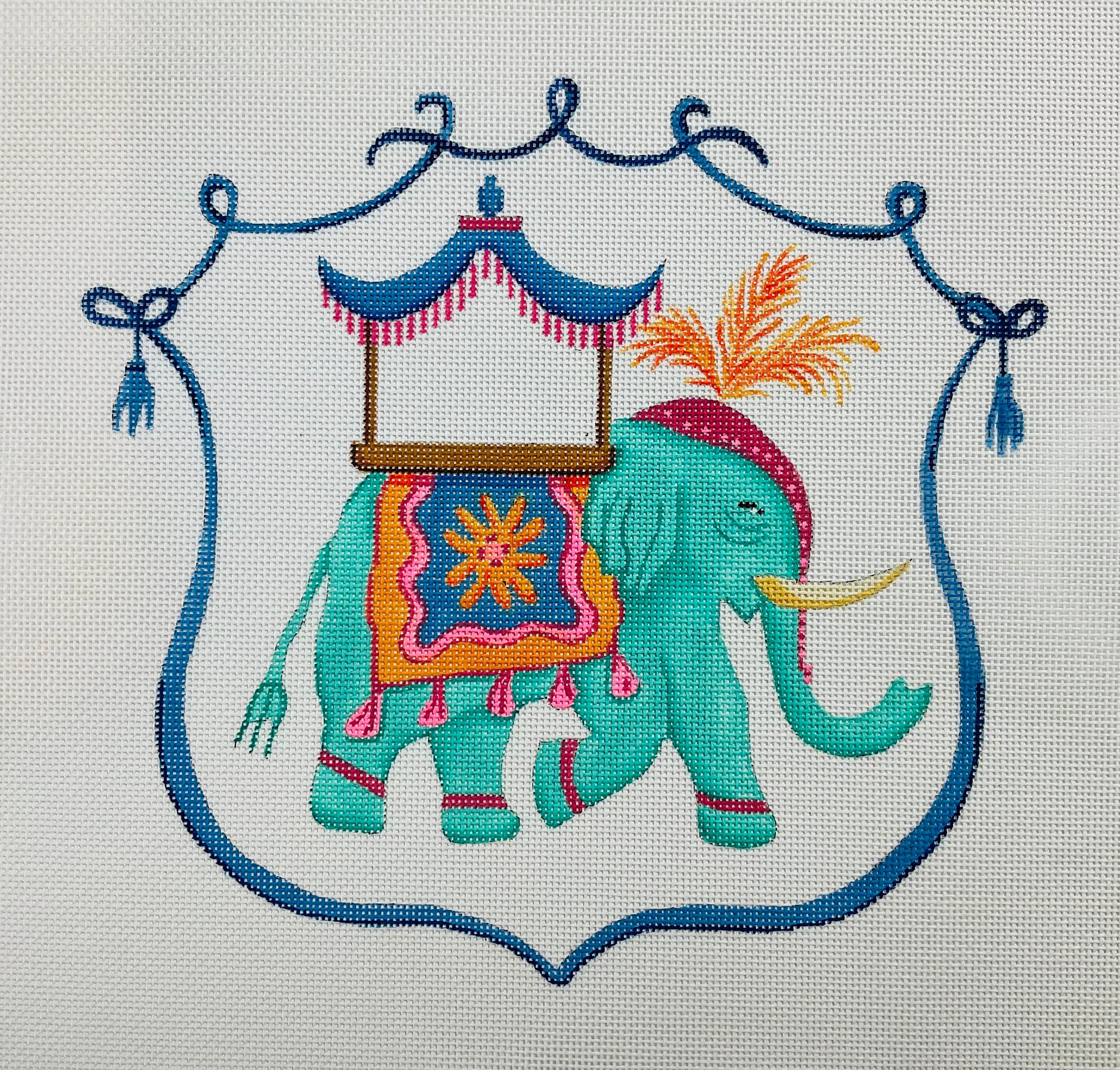 Monogram Crest Elephant with Howdah Chair STITCH