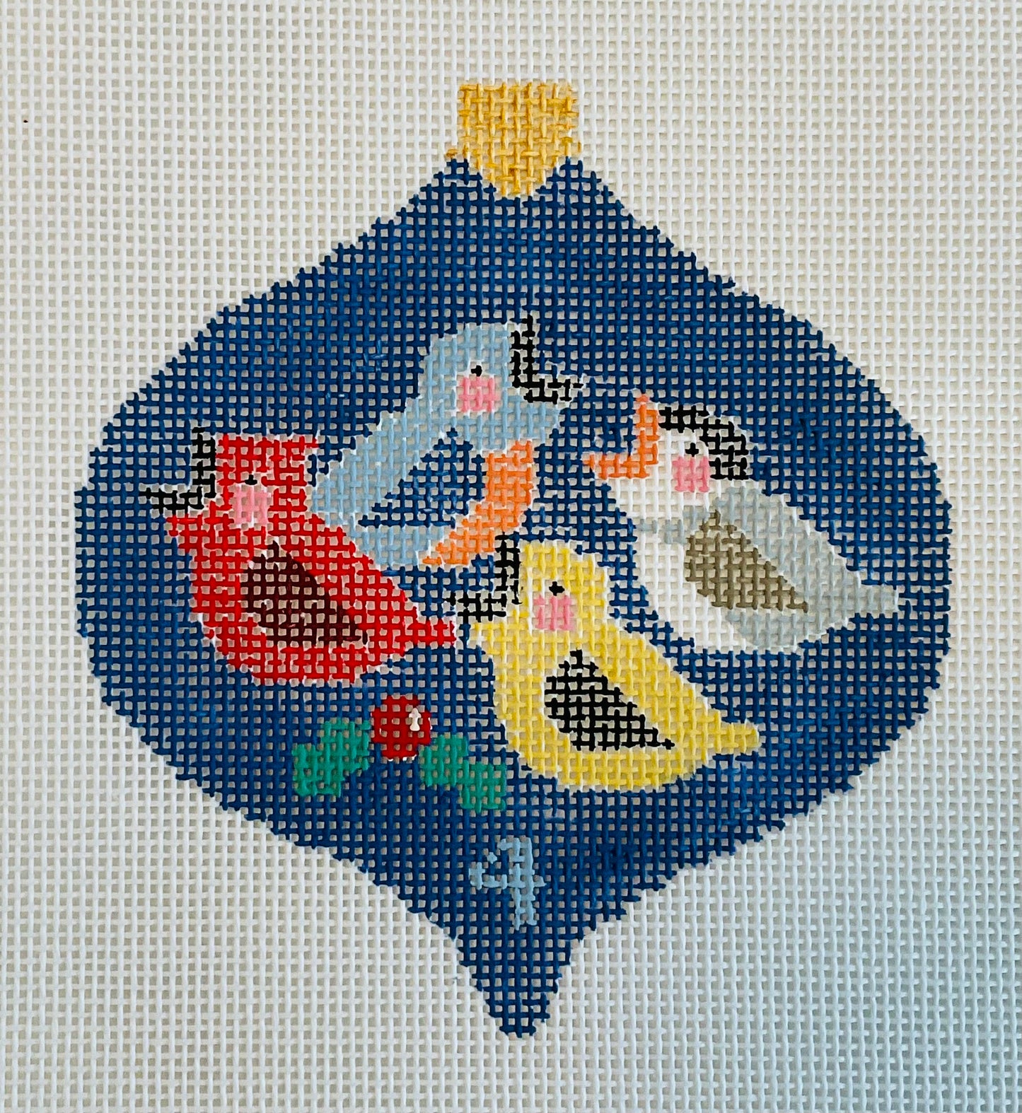 Four Calling Birds Bauble with Stitch Guide