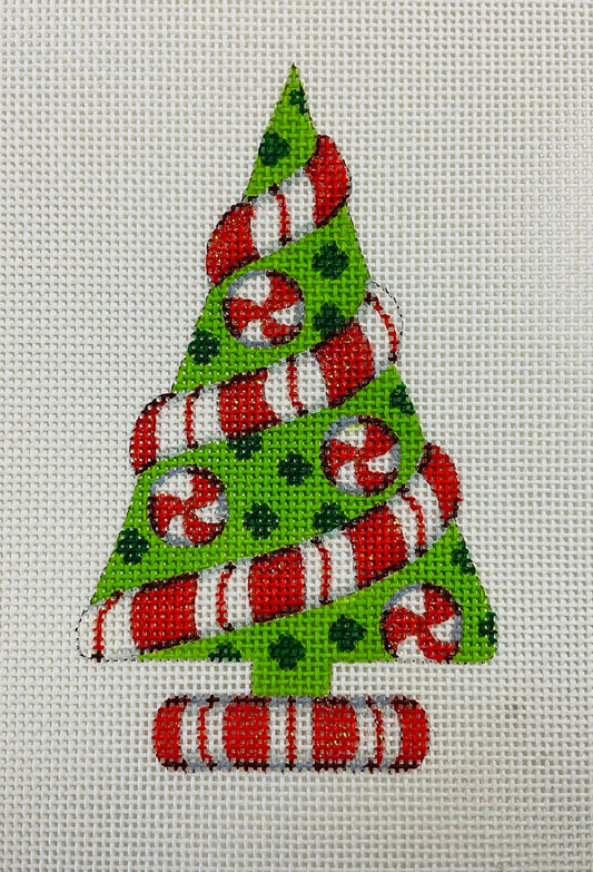 Green Tree with Peppermint Twist