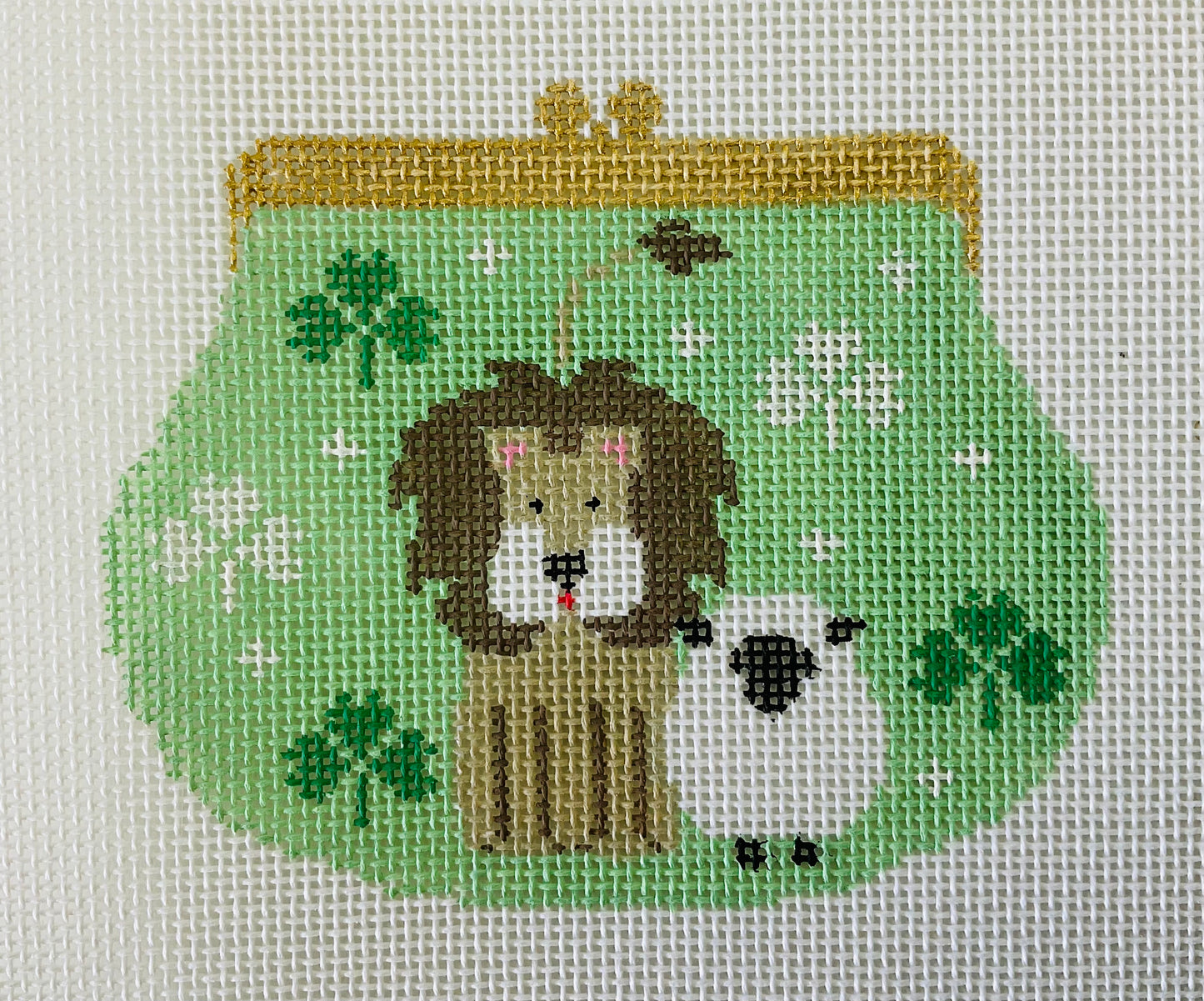 Lion and Lamb Purse Ornament with Stitch Guide