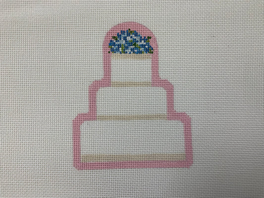 Wedding Cake with Flowers Pink Jinny