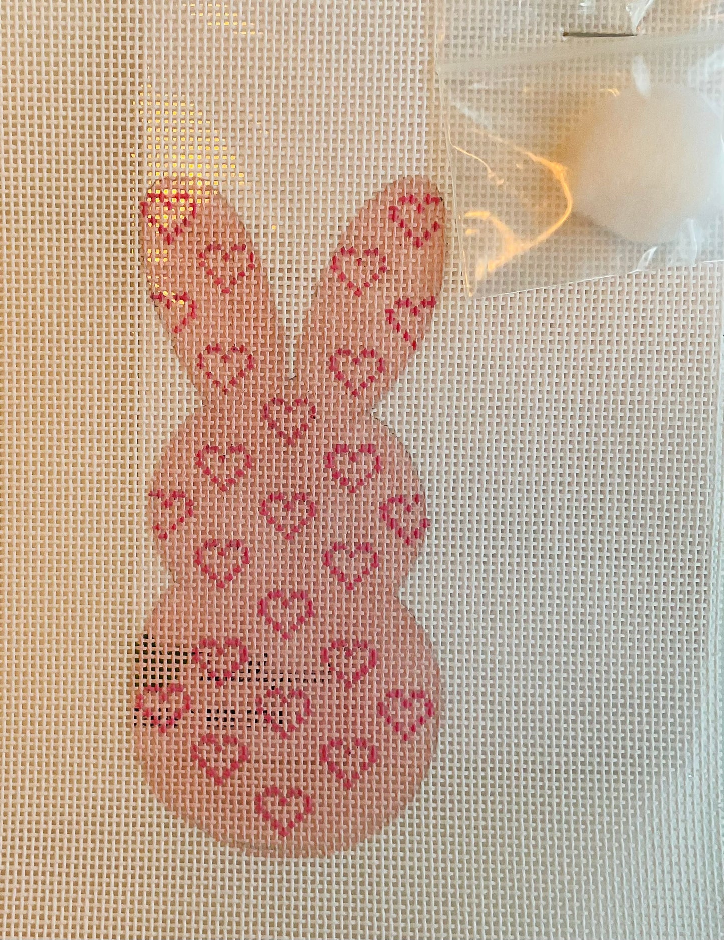 Bunny Tails Pink with Stitch Guide