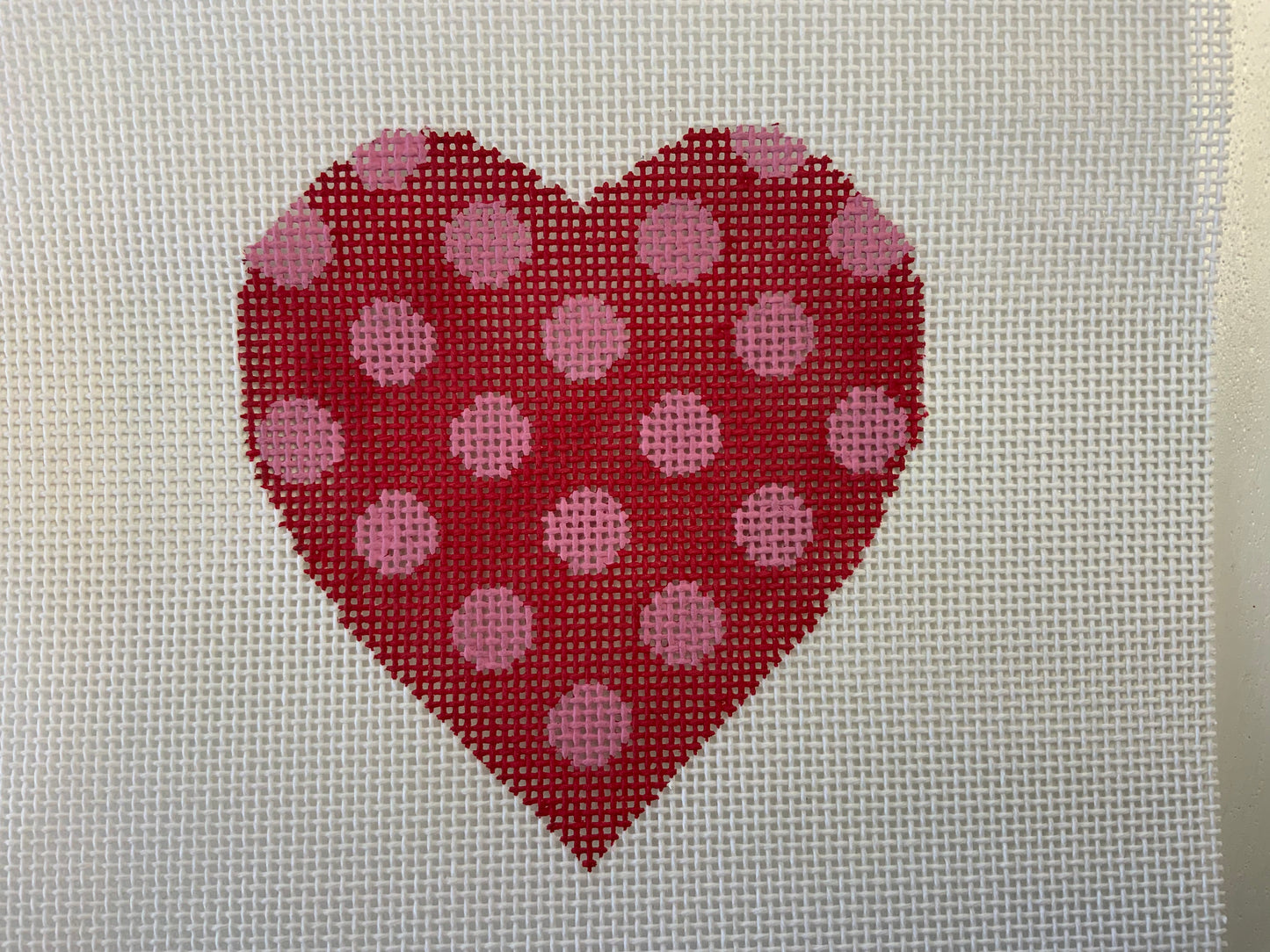 Heart Red with Pink Dots (18 Mesh)