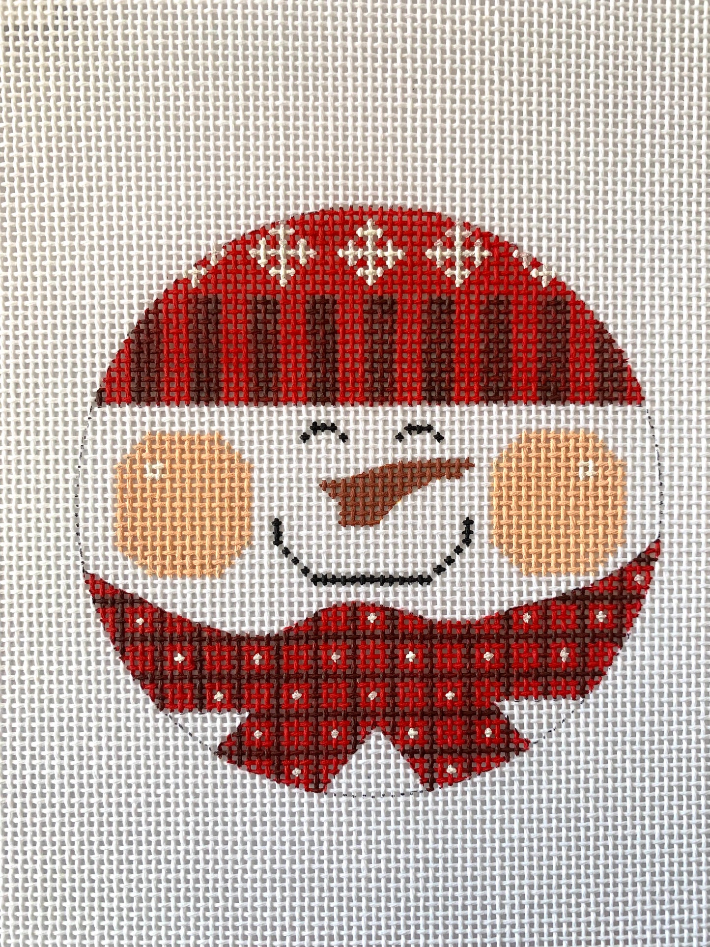 Snowman Red Round