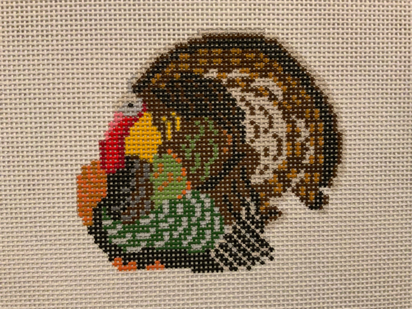 Turkey Ornament Needlepoint Canvas