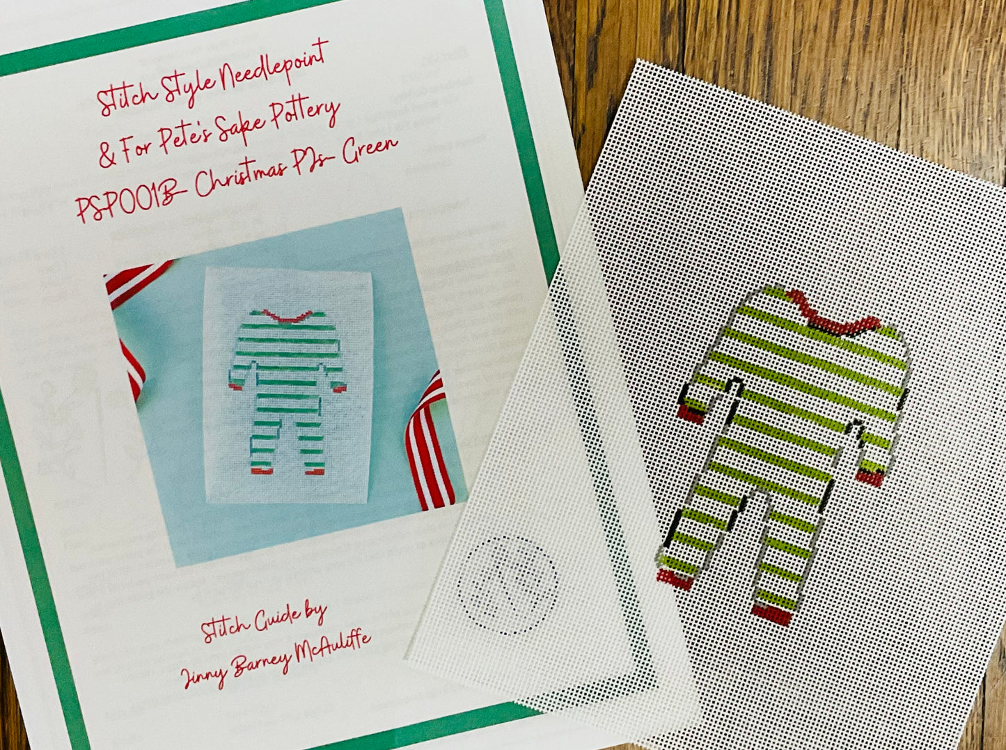 Christmas Pajamas Green with Stitch Guide by Jinny Barney McAuliffe