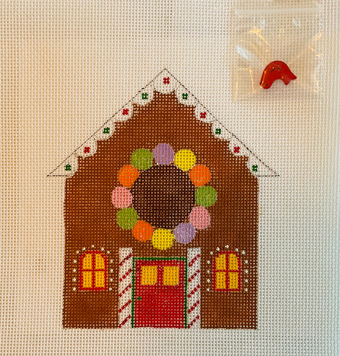 Gingerbread Birdhouse with Stitch Guide