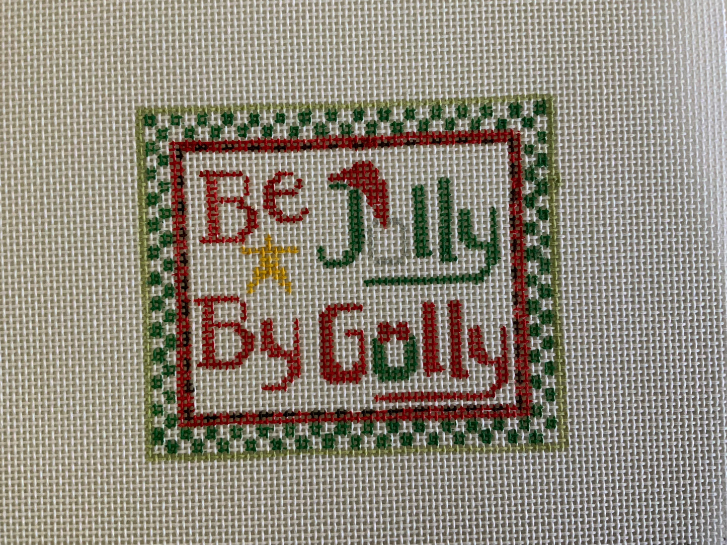 Be Jolly By Golly Square Saying