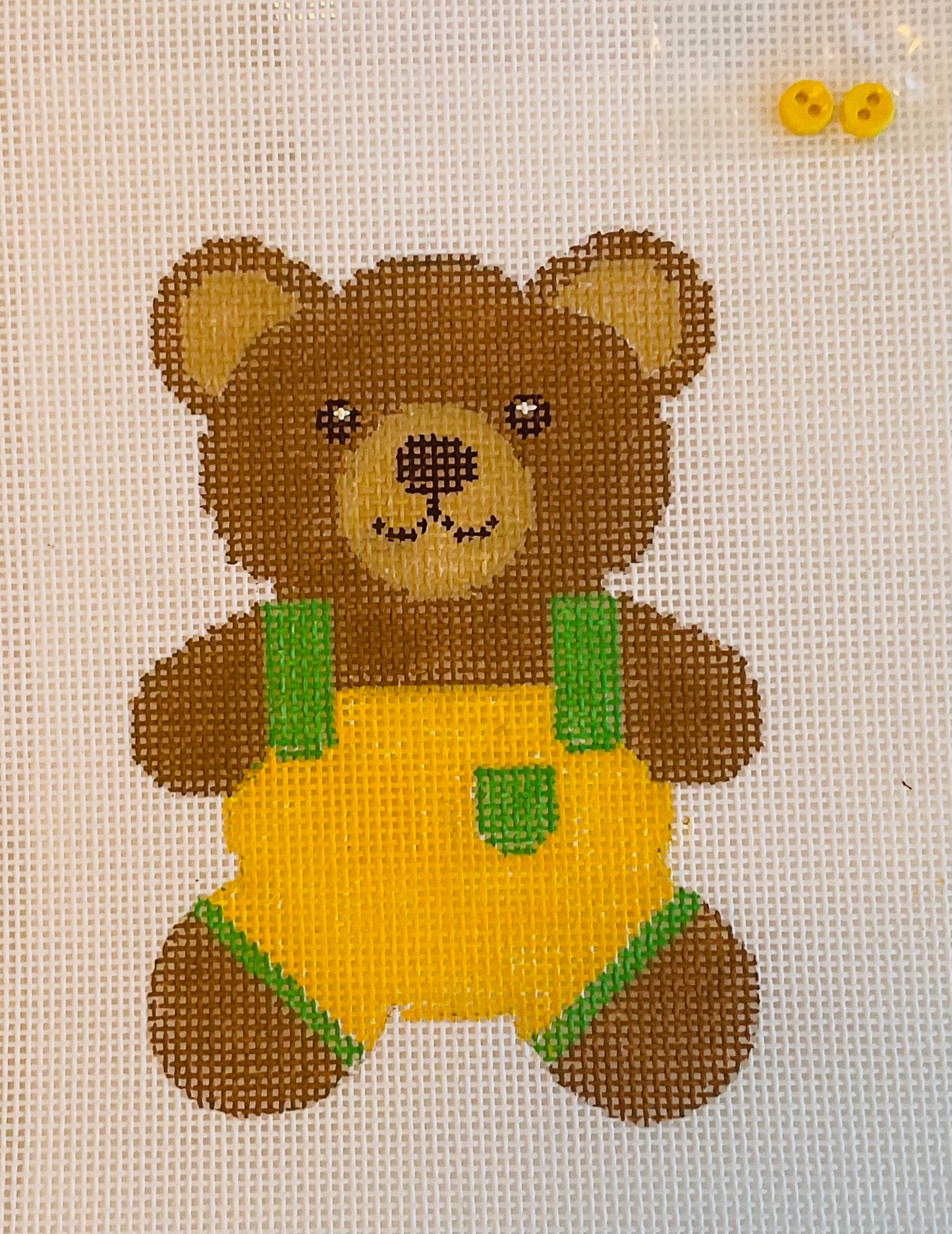 Teddy Bear Smiles Yellow with Stitch Guide