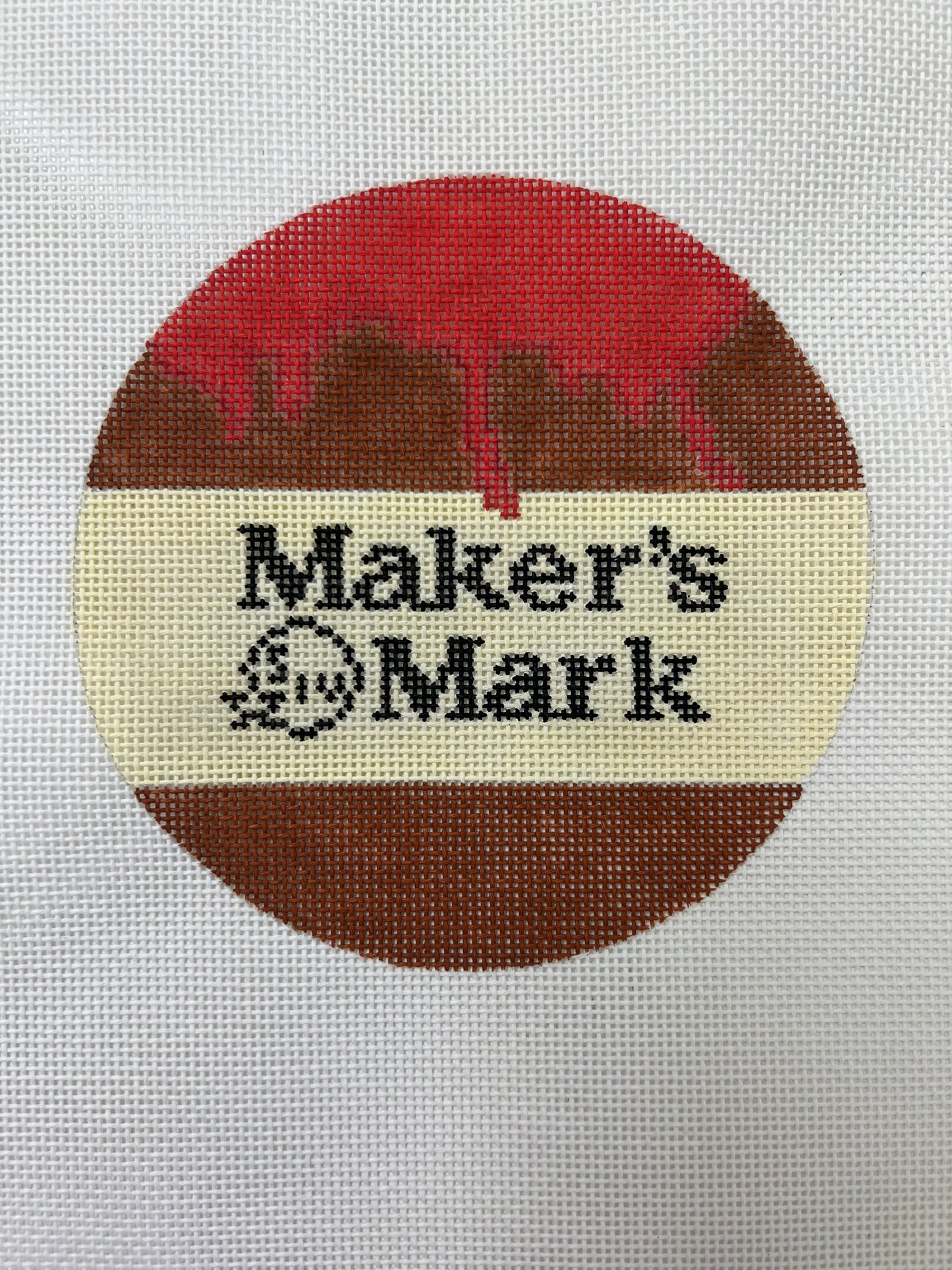 Maker’s Mark Bourbon Label Round