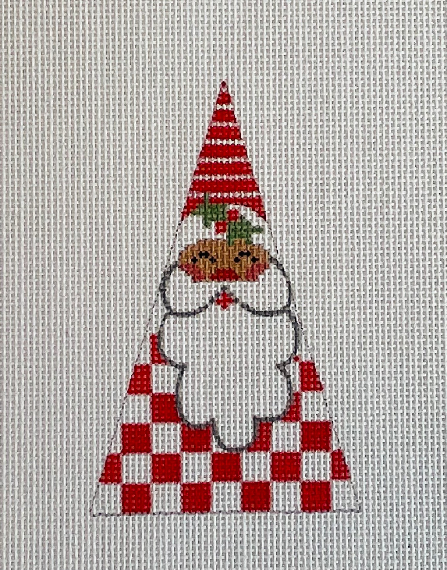 Red and White Checkered Santa Triangle