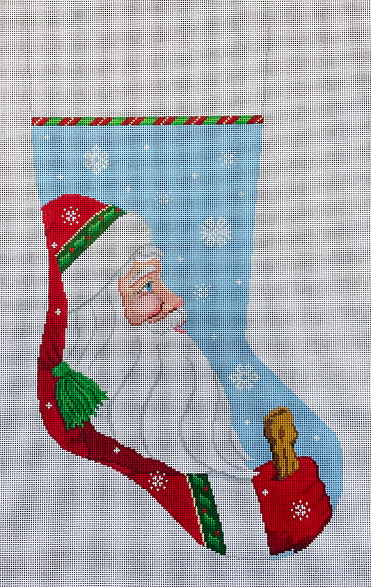 Stocking Snowing Santa