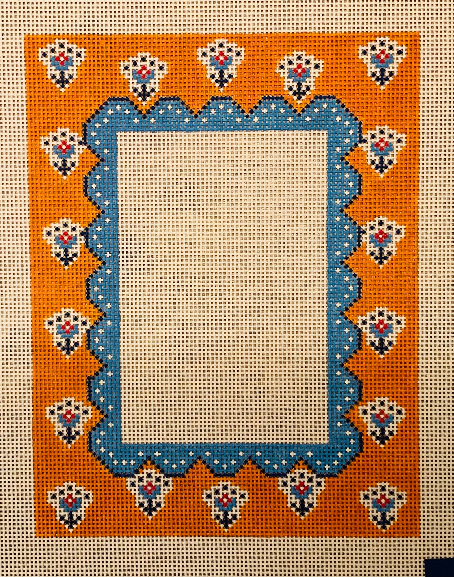 Orange and Periwinkle 4 x 6 Frame