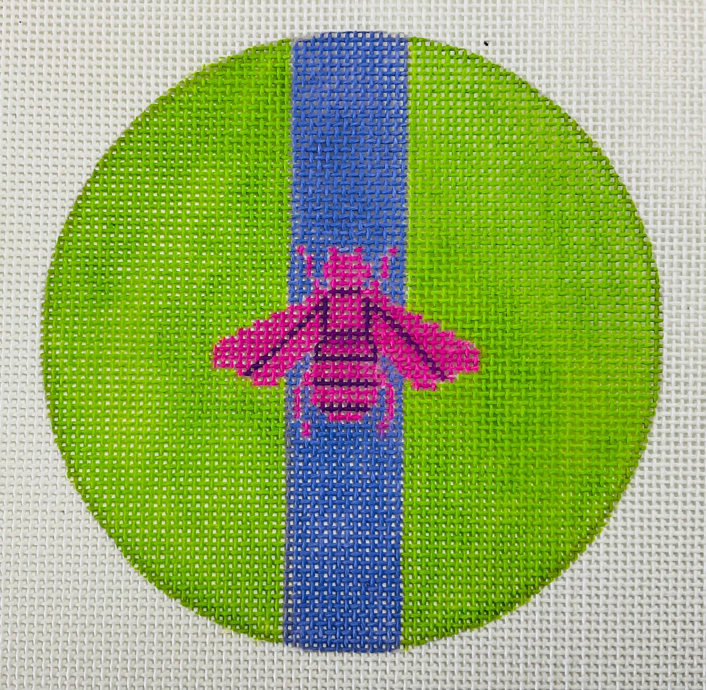 Mod Bee Aqua on Purple/Green (4”)