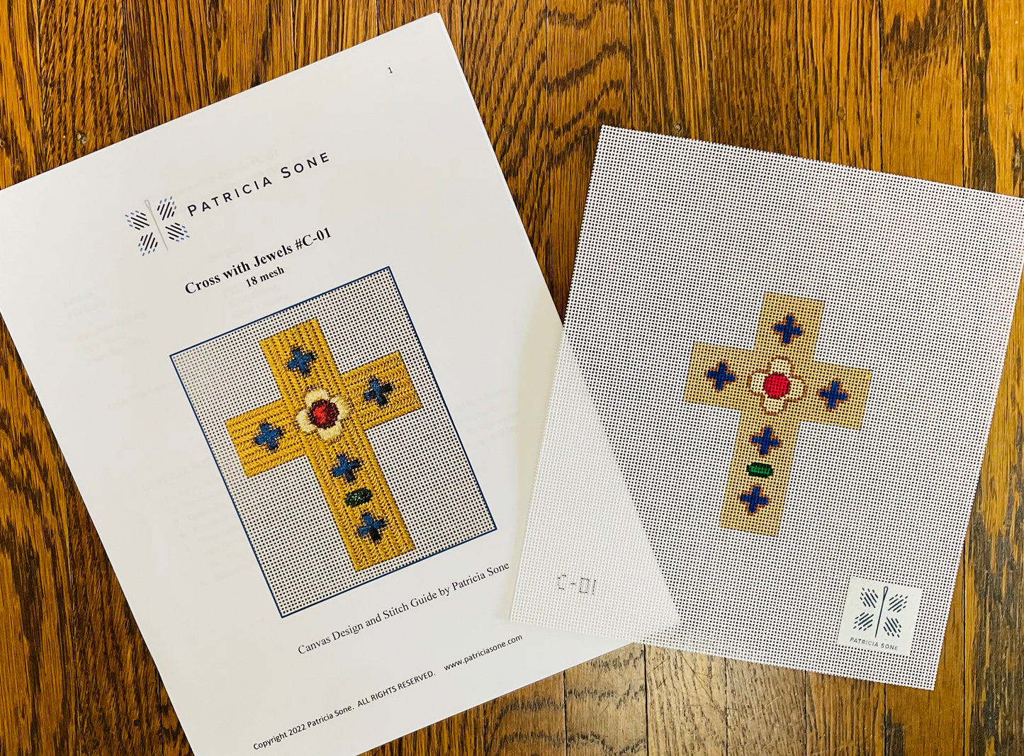 Cross with Jewels (includes Stitch Guide)