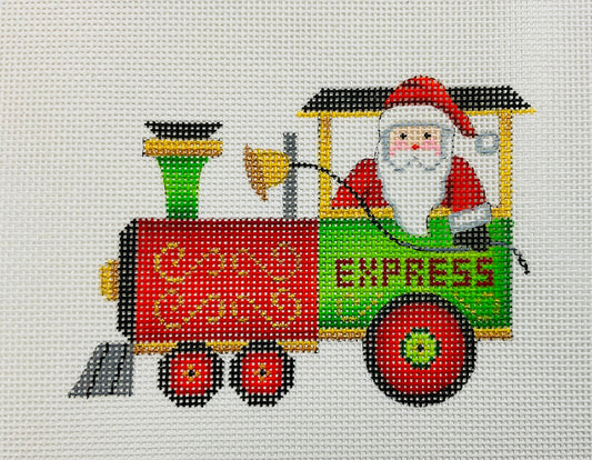 Train Engine with Santa