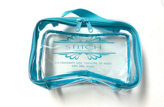 STITCH Clear Vinyl Bag Craft Case Small 9 x 6 x 3