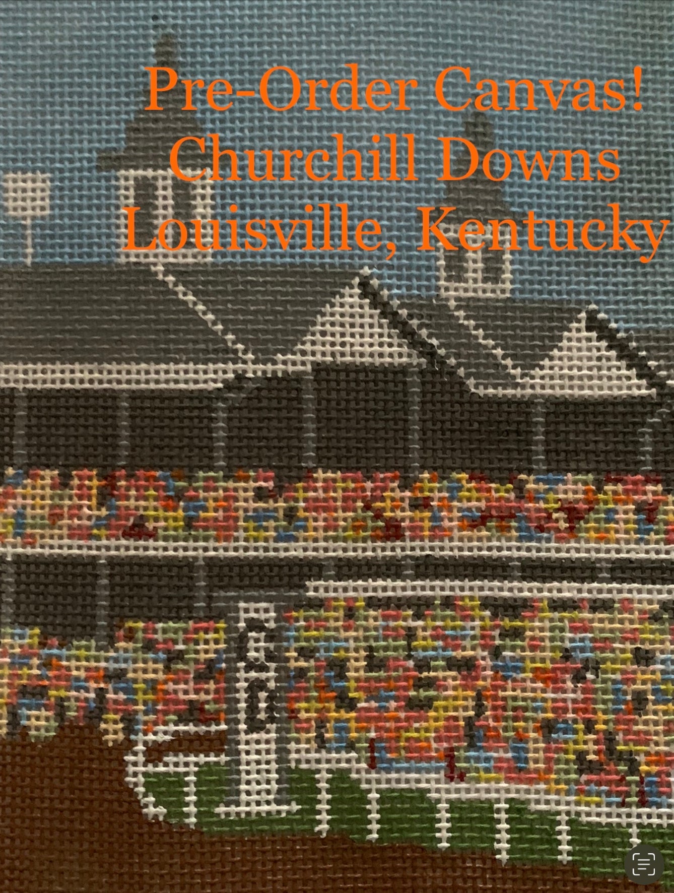 Churchill Downs Scene Needlepoint Canvas