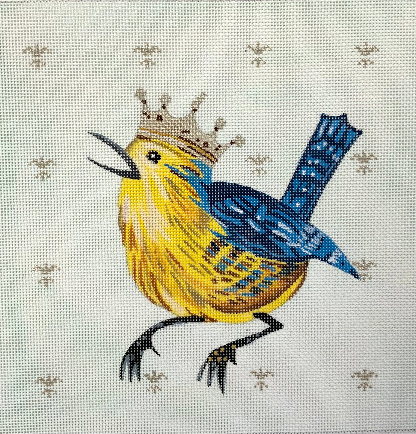 Yellow Bird with Crown