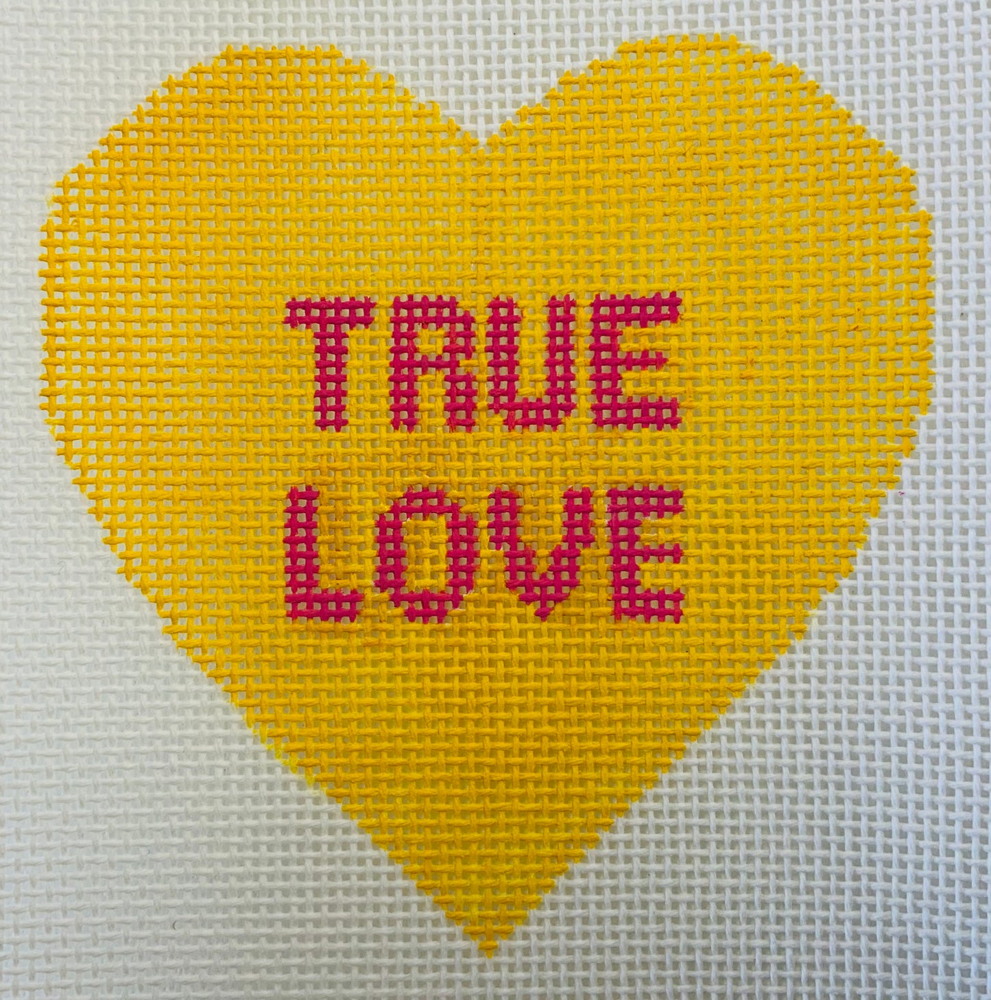 Candy Heart True Love on Yellow