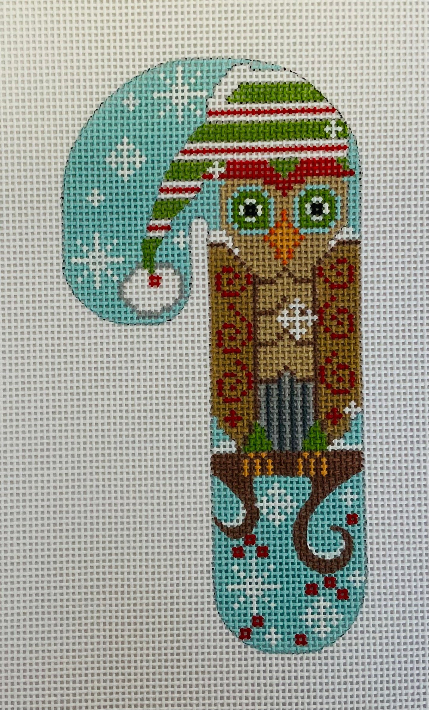 Candy Cane Owl