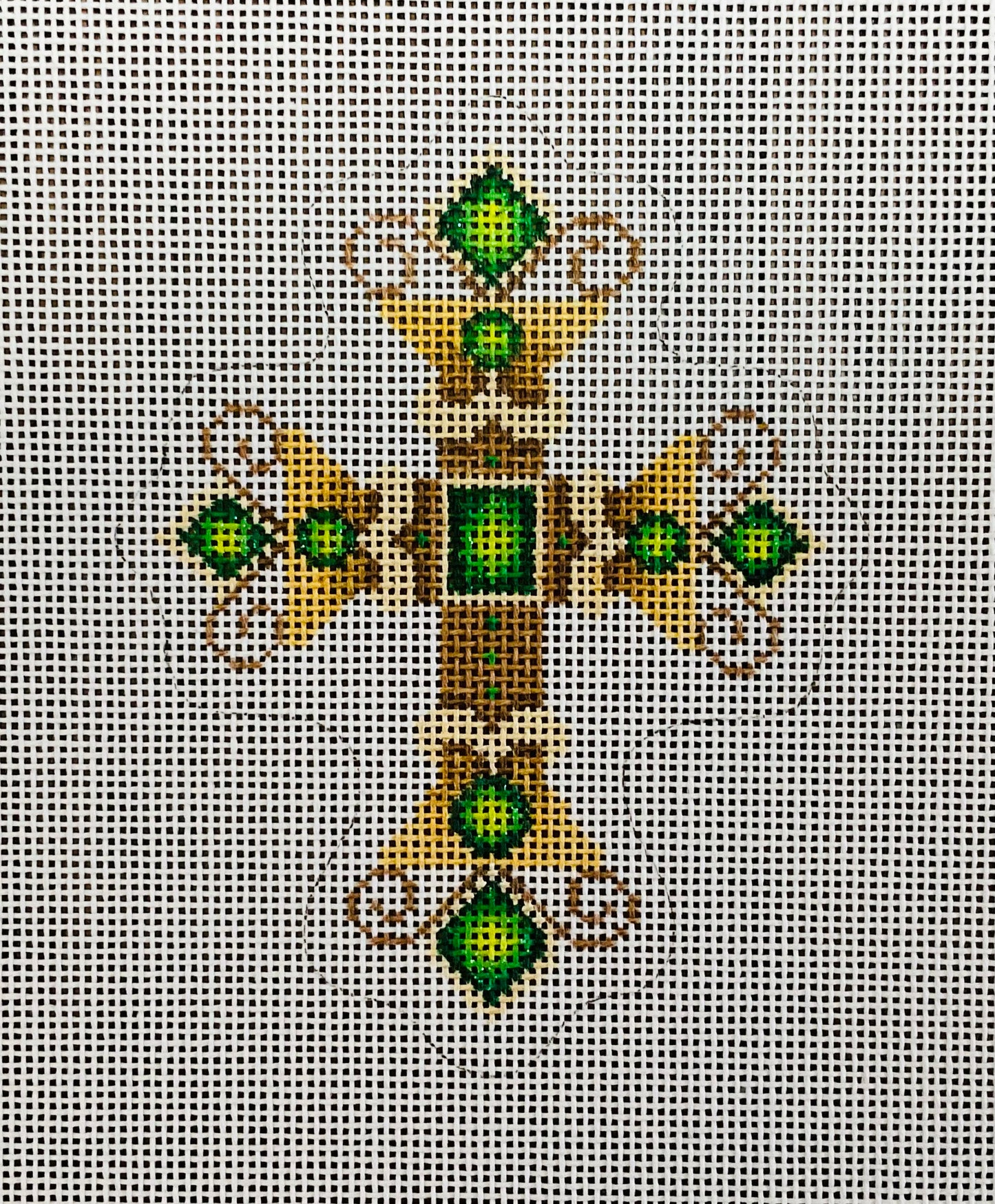 Cross Gold and Green