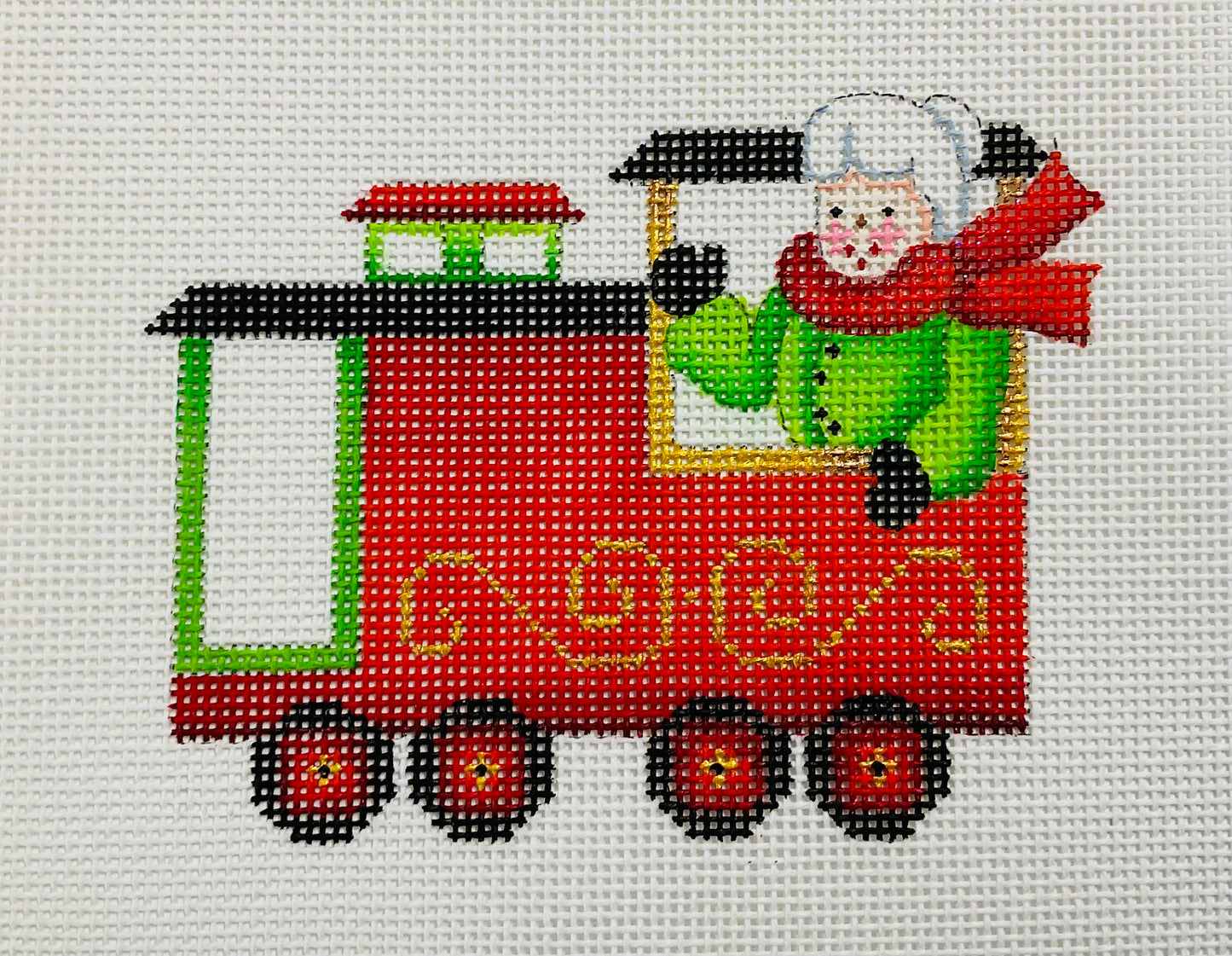 Train Caboose with Mrs. Claus