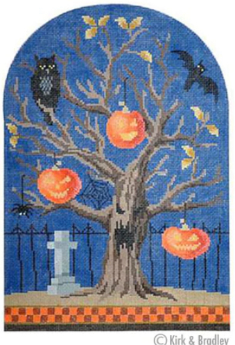 Spooky Tree and Pumpkins