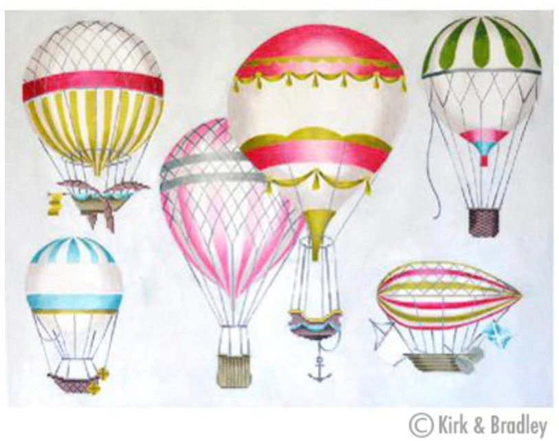 Hot Air Balloons - Multi Pink