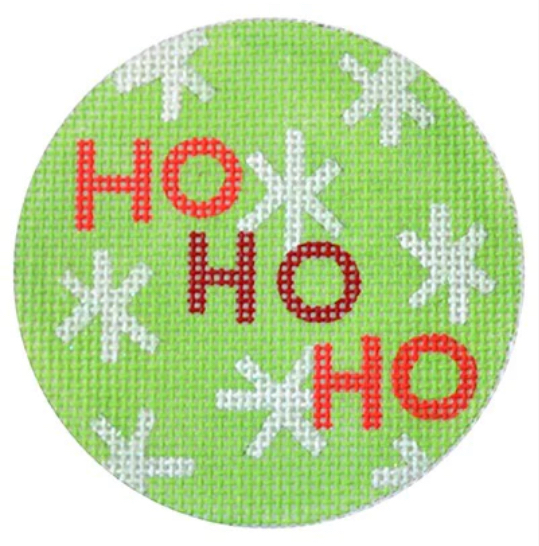 Ho Ho Ho Christmas Circle Green