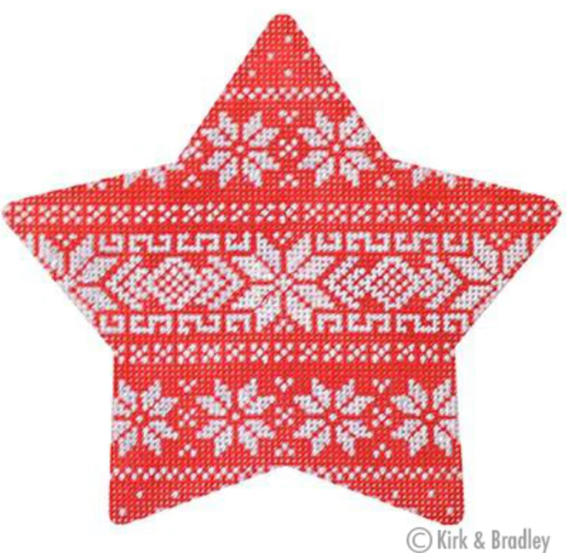 Star Nordic Stripe Red Christmas