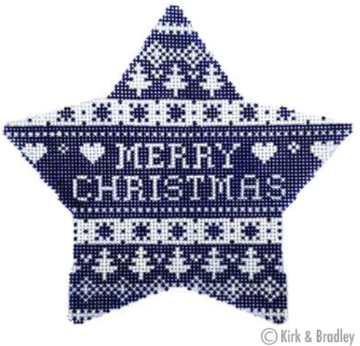 Star Navy Nordic Merry Christmas