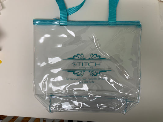 STITCH Clear Vinyl Bag 15 x 13 with Straps