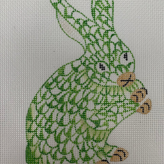 Herrend Mini Bunny Standing Green Needlecraft Canvas