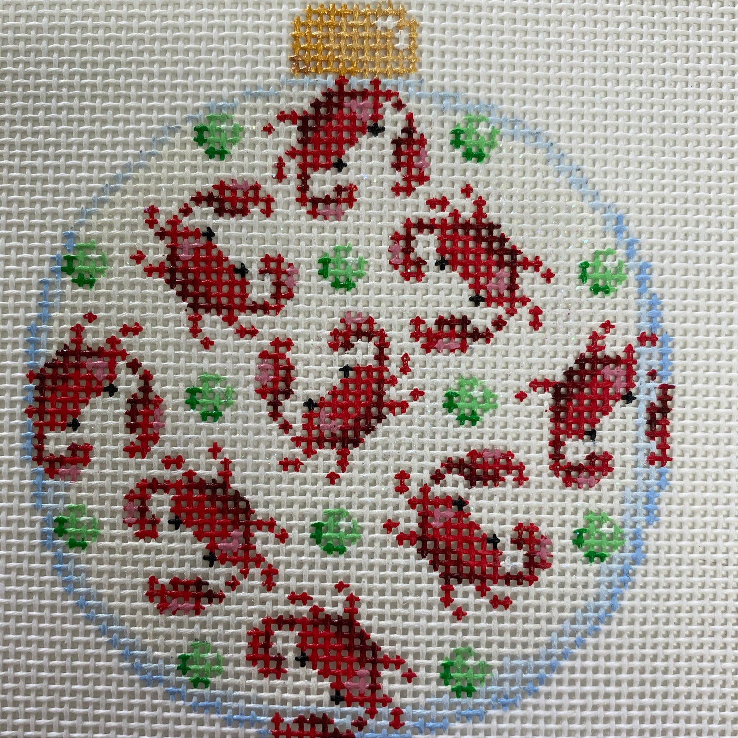 Crab Ball Ornament Needlecraft Canvas