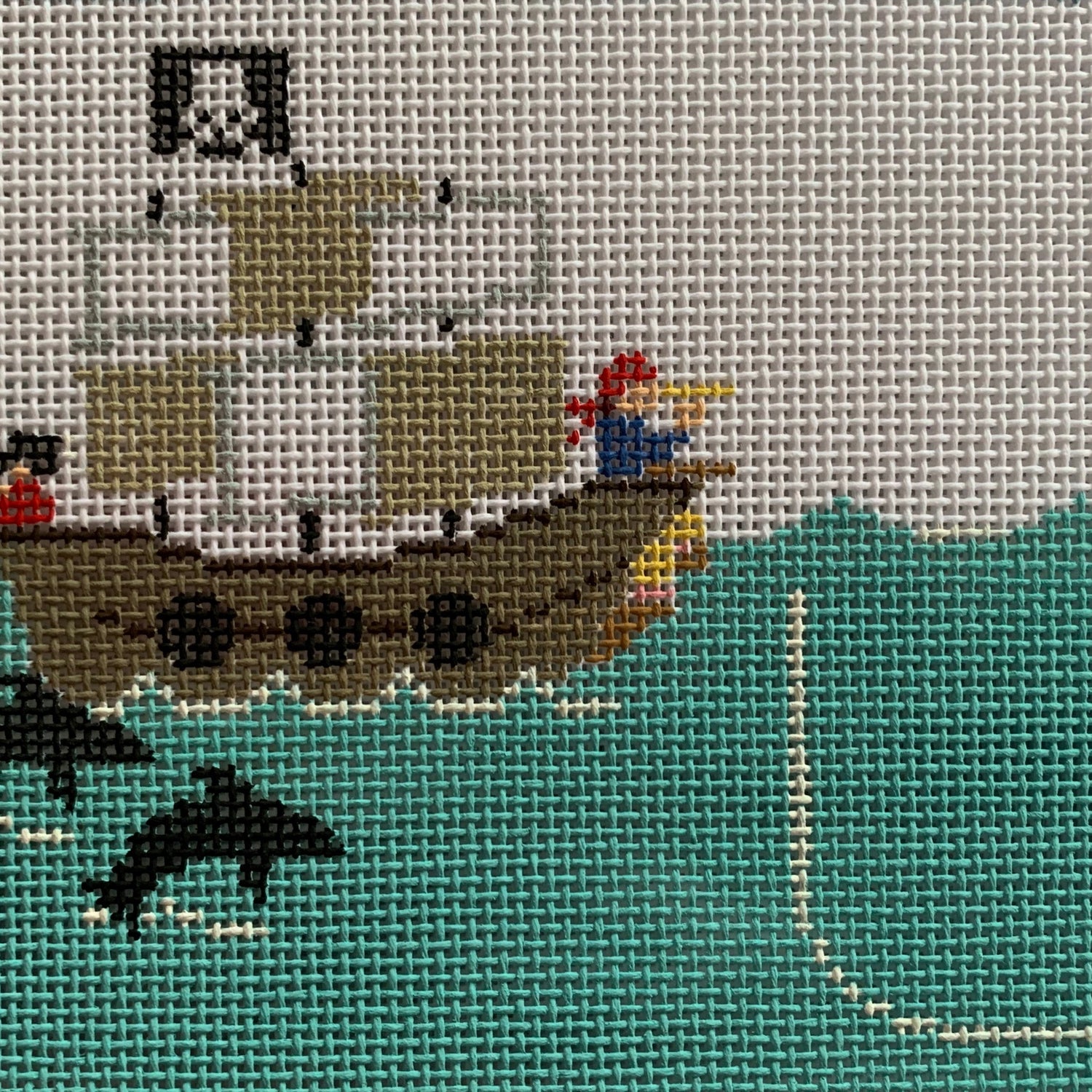 Tooth Fairy Pirate Ship Needlecraft Canvas