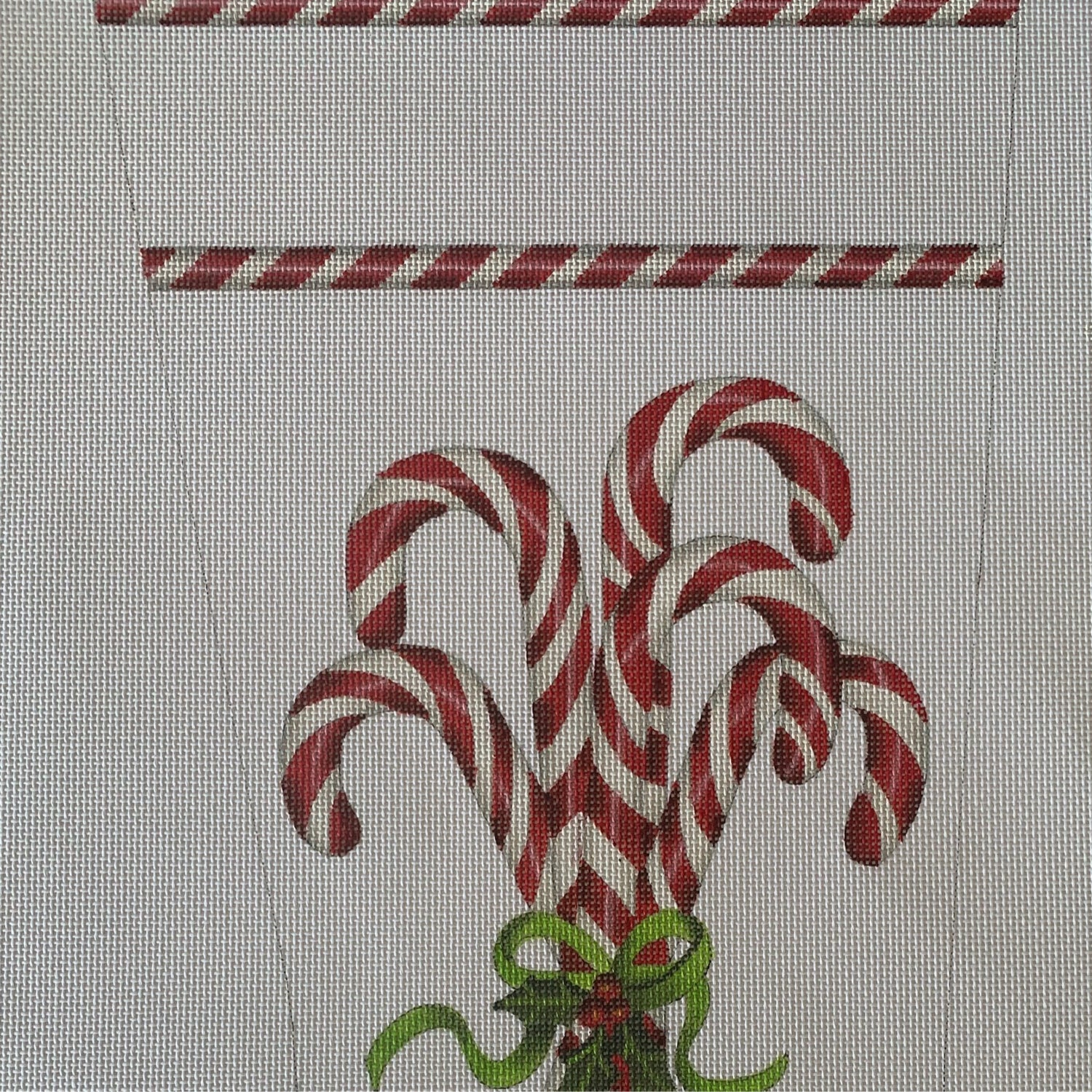 Stocking Candy Cane Needlecraft Canvas