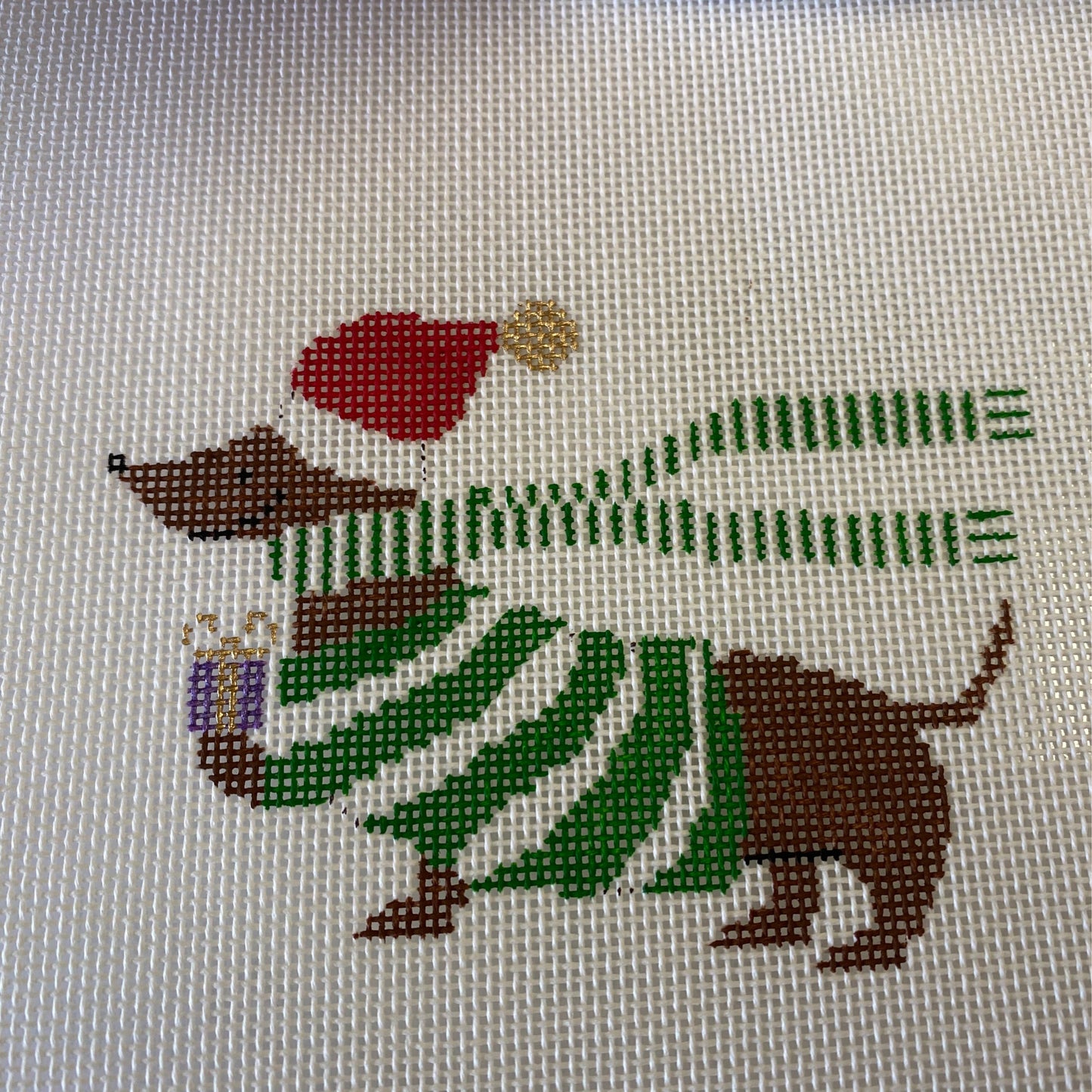 Daschshund Holiday Needlecraft Canvas