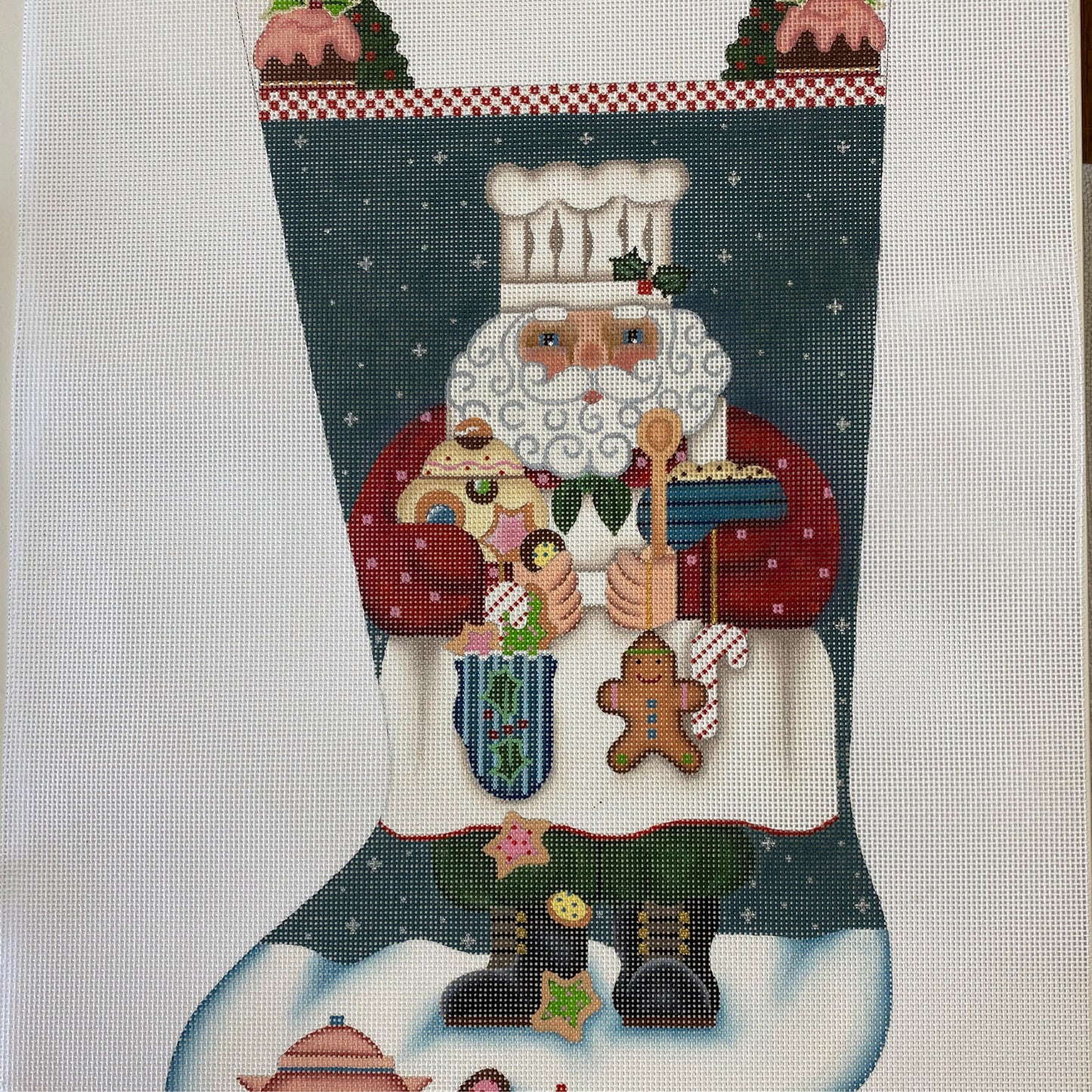 Stocking Cookie Santa Needlecraft Canvas
