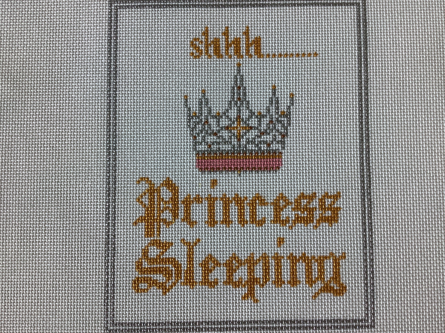 Sign - Shhh...Princess Sleeping Needlecraft Canvas