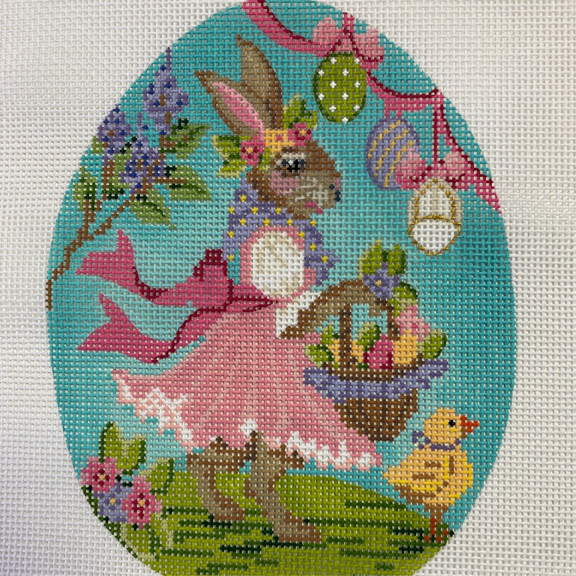 Ella Fritz Rabbit Egg Needlecraft Canvas