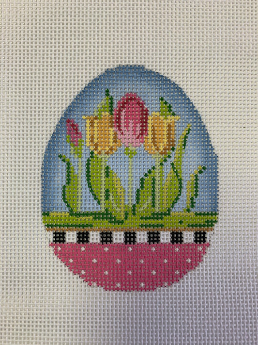 Tulip Garden Egg Needlecraft Canvas