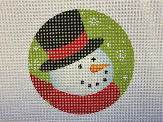 Traditional Top Hat Snowman Needlecraft Canvas